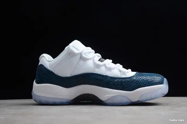 Rep Husky Jordan Navy Air 11 Low CD6846-102 Blue Snakeskin 0611